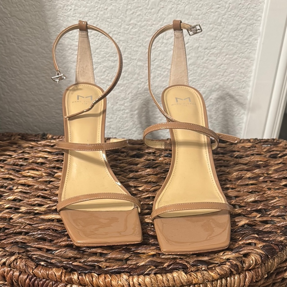 Marc Fisher Tan Heels with Minimalist Design
